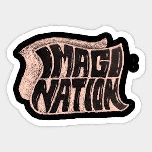 Imagination Typography Sticker